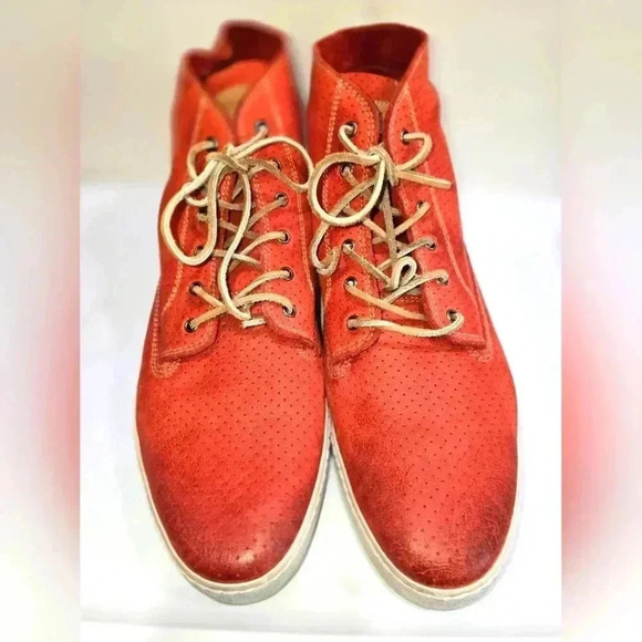 BLACKSTONE SHOESLEATHER MID-TOP SHOE // RED MENS SIZE 15 - Picture 1 of 9
